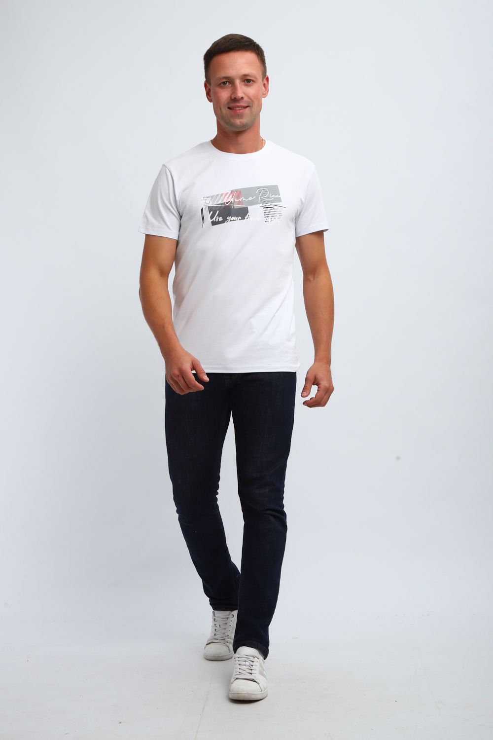 Футболка мужская 058 - белый