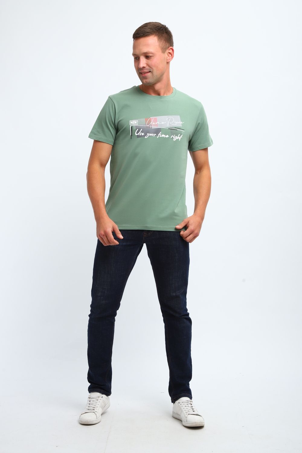 Футболка мужская 058 - оливковый