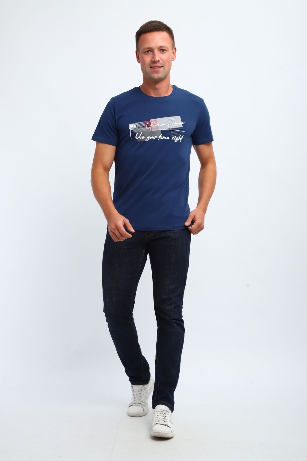 Футболка мужская 058 - индиго