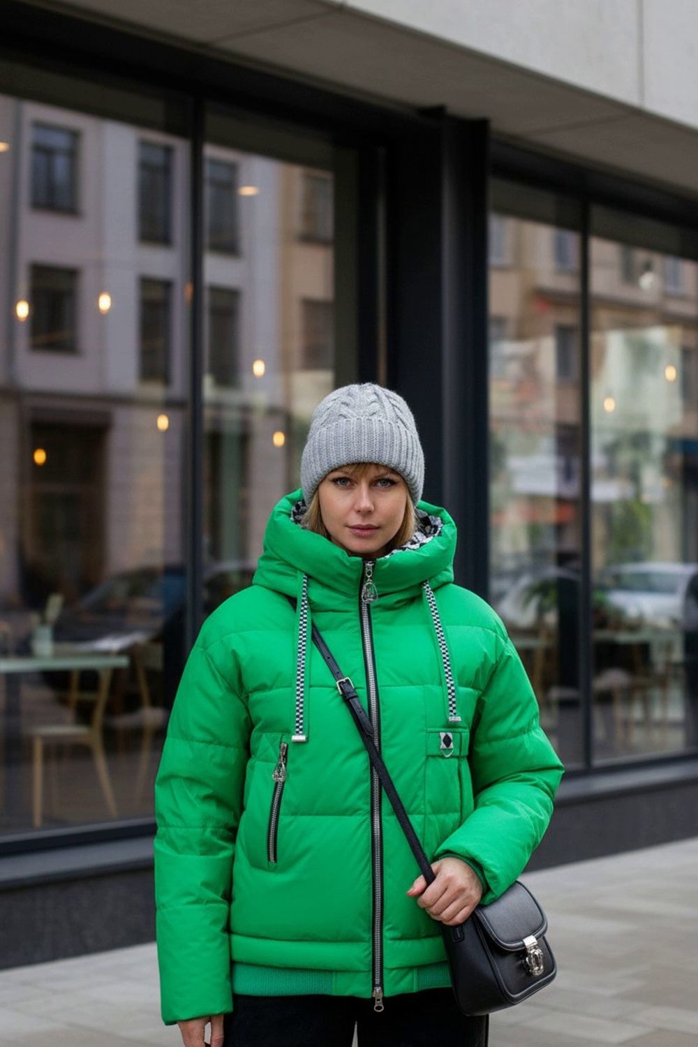 Демисезонная куртка, арт. Н3039, Евро-зима - зеленый