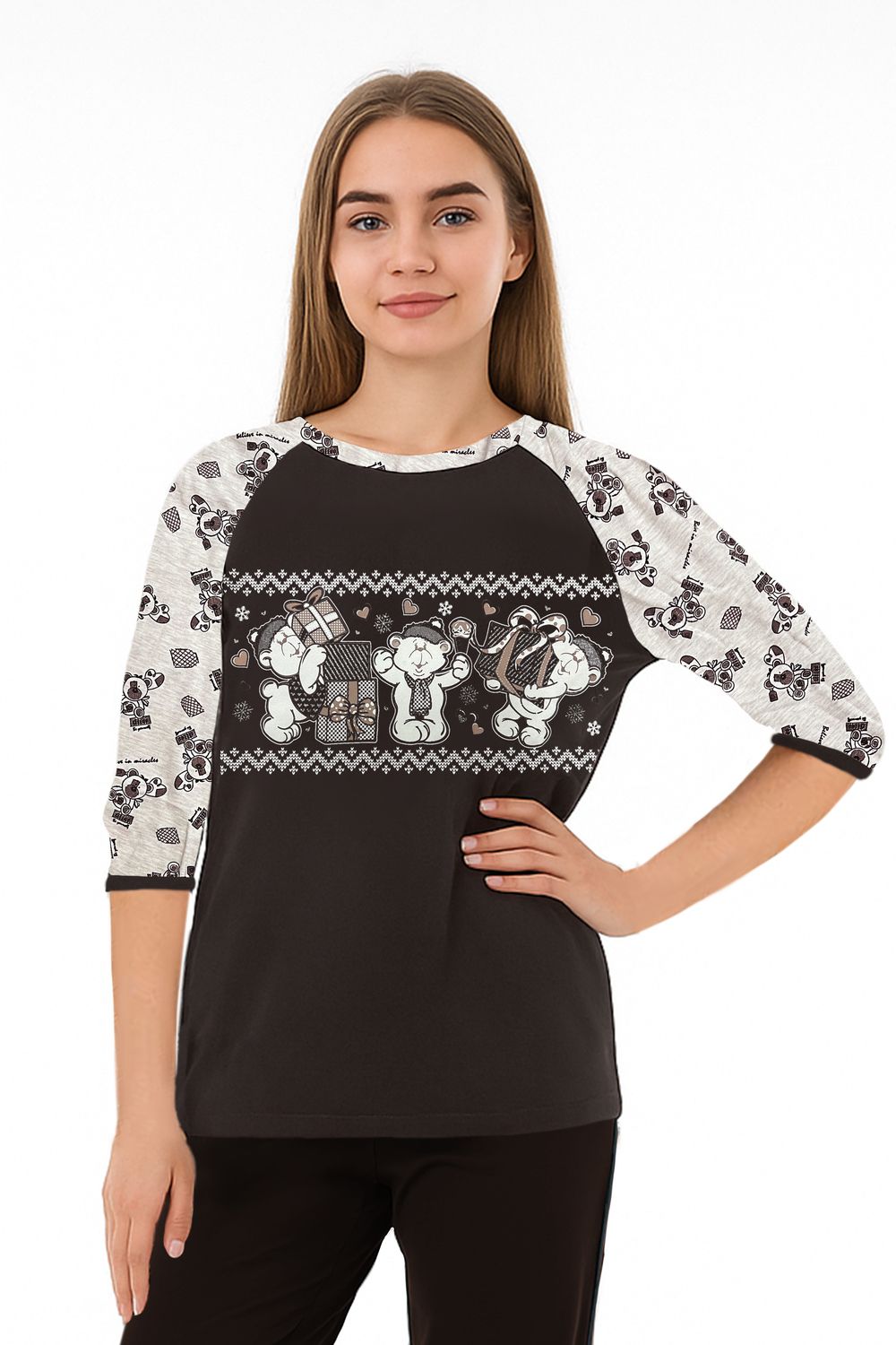 Женский джемпер 1 - коричневый