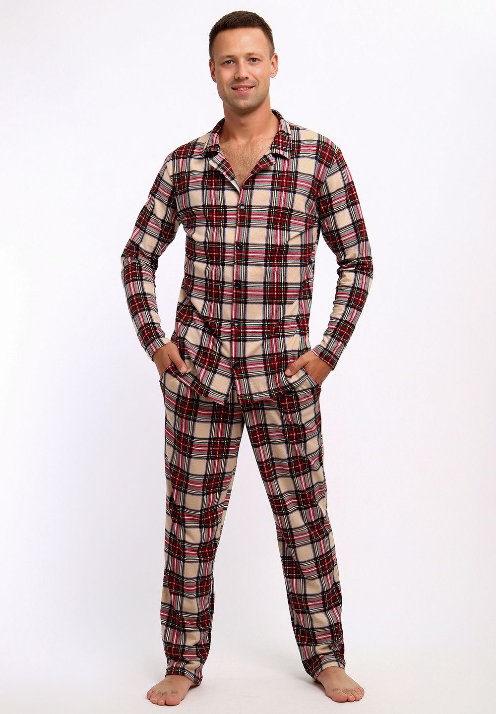 802 Пижама Оливер - бордовый