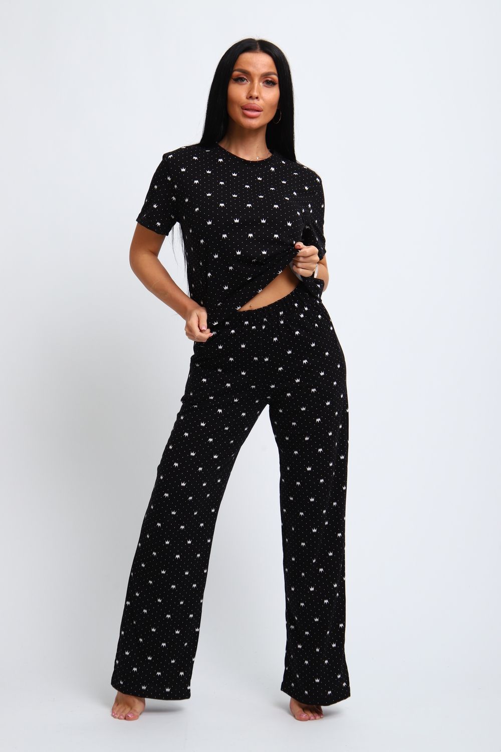 Пижама женская 308 - черный