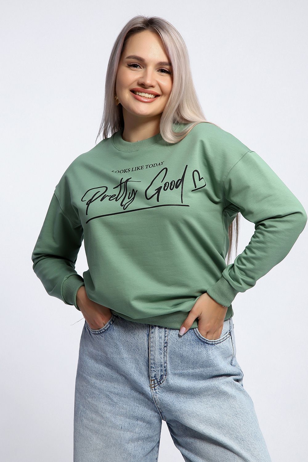 Толстовка 80048 - фисташка