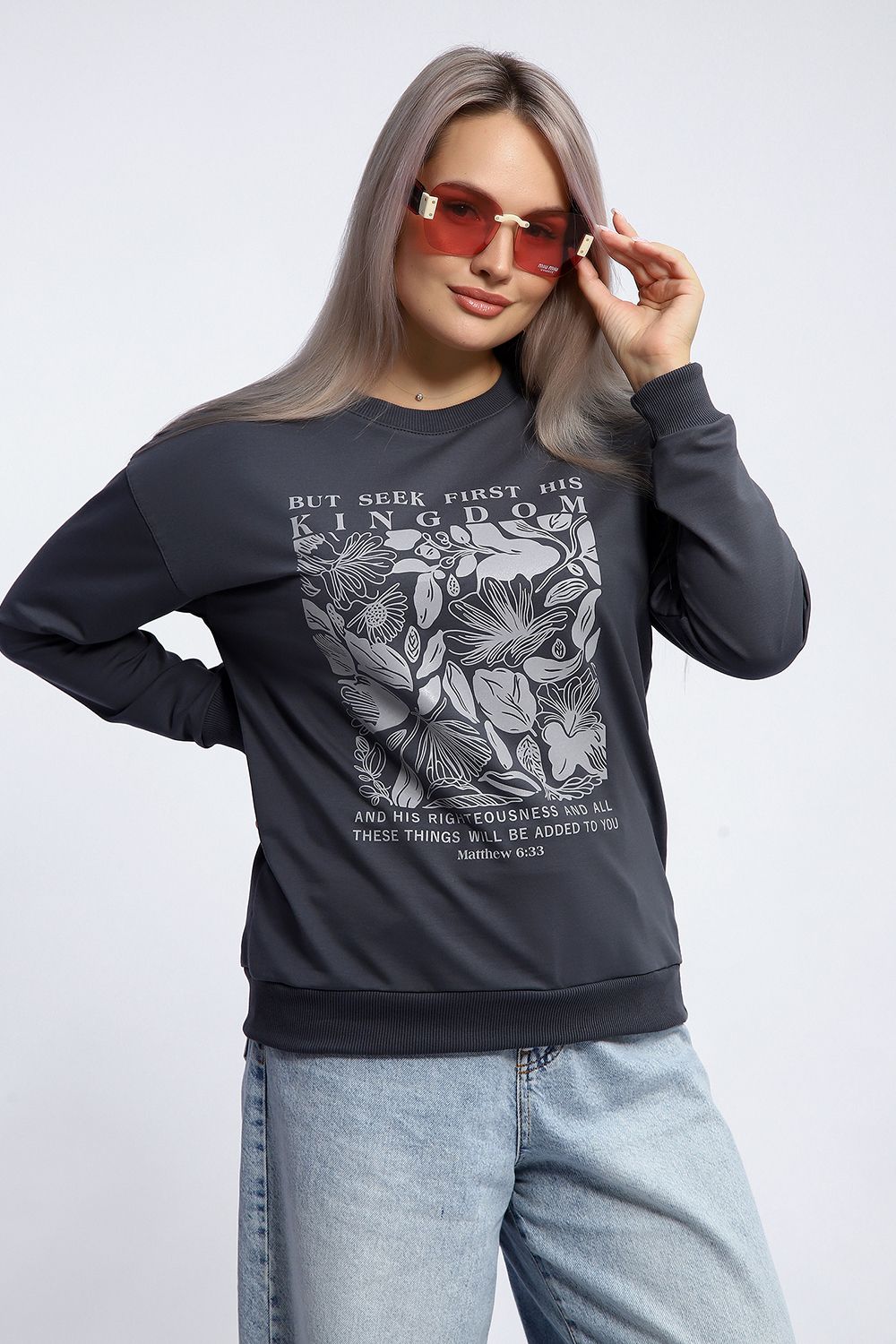 Толстовка 80047 - темно-серый