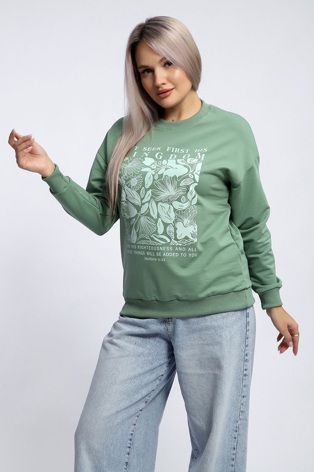 Толстовка 80047 - фисташка