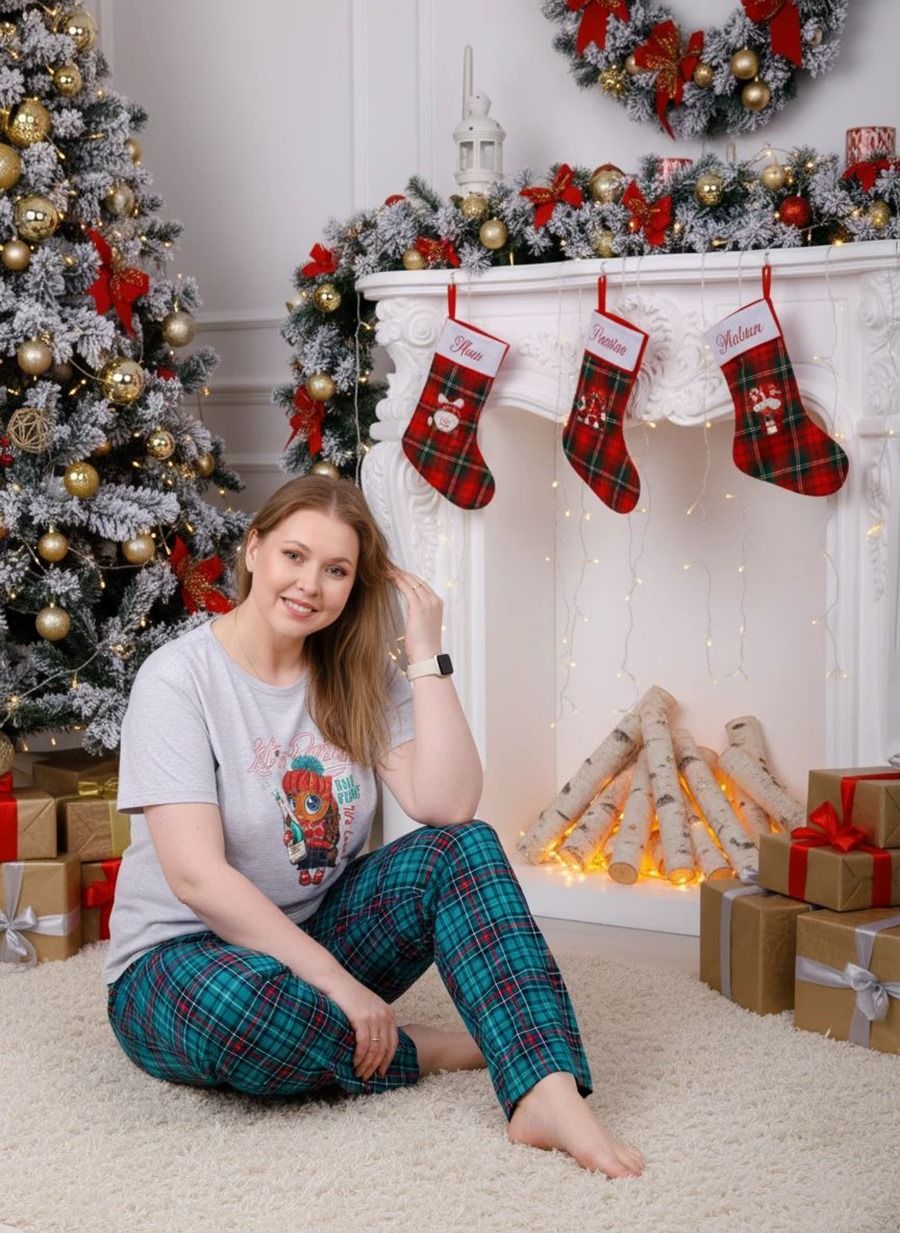 Пижама Маруся 2 - светло-серый меланж