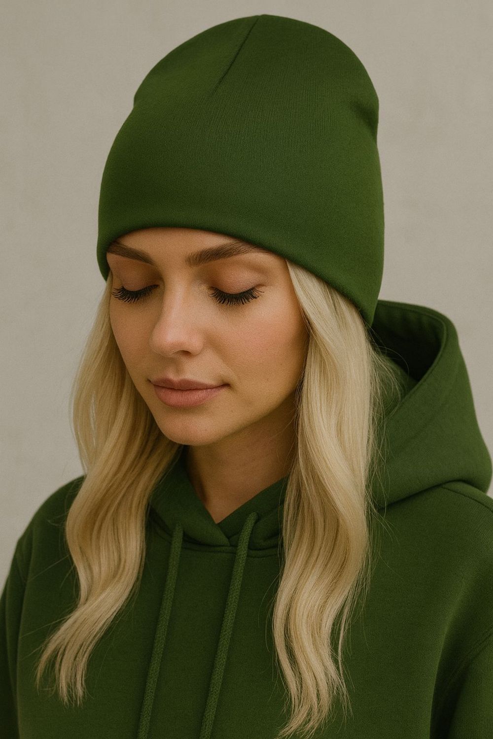 Шапка Арт. 001 - темно-зеленый