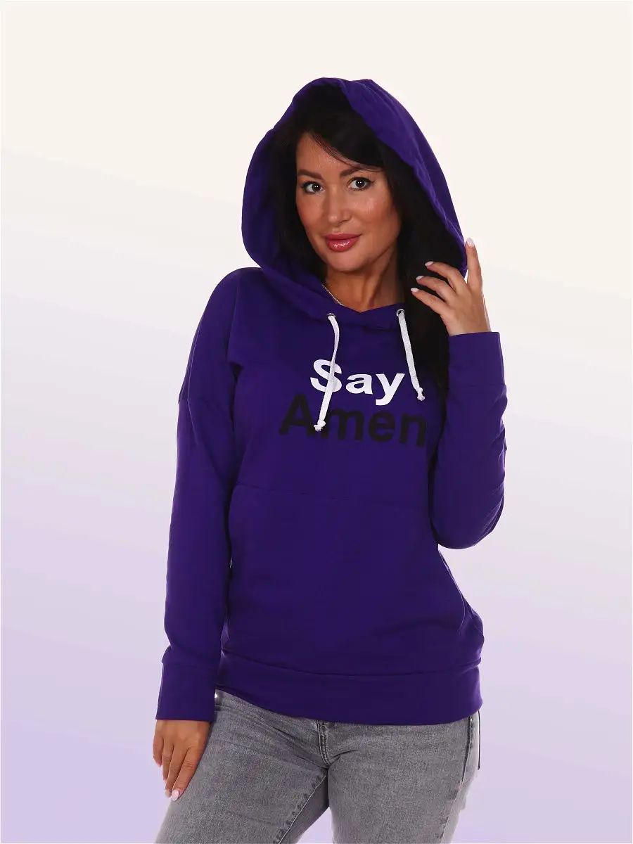 Худи с капюшоном арт. 1031 - фиолетовый