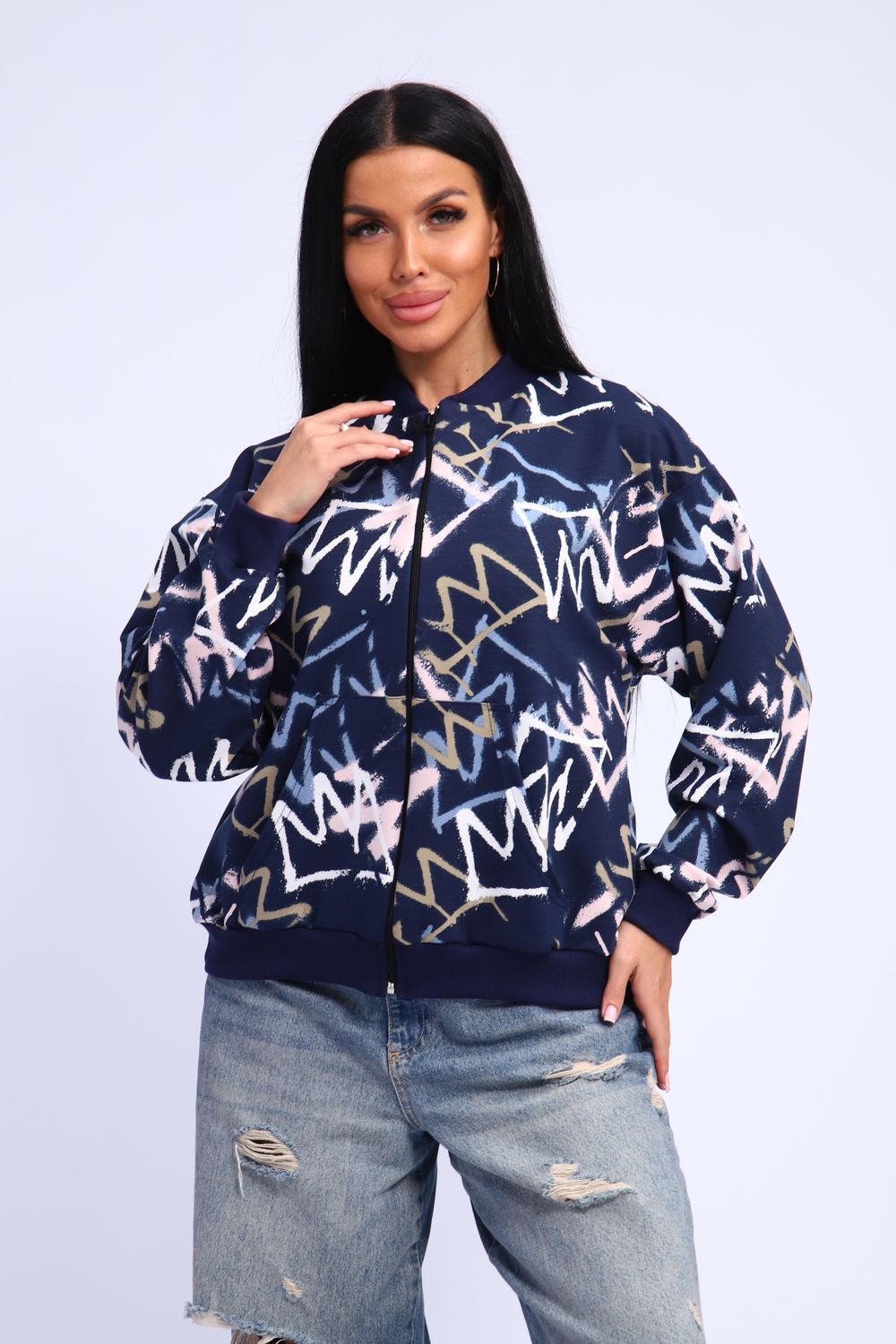 Толстовка женская 310 - темно-синий