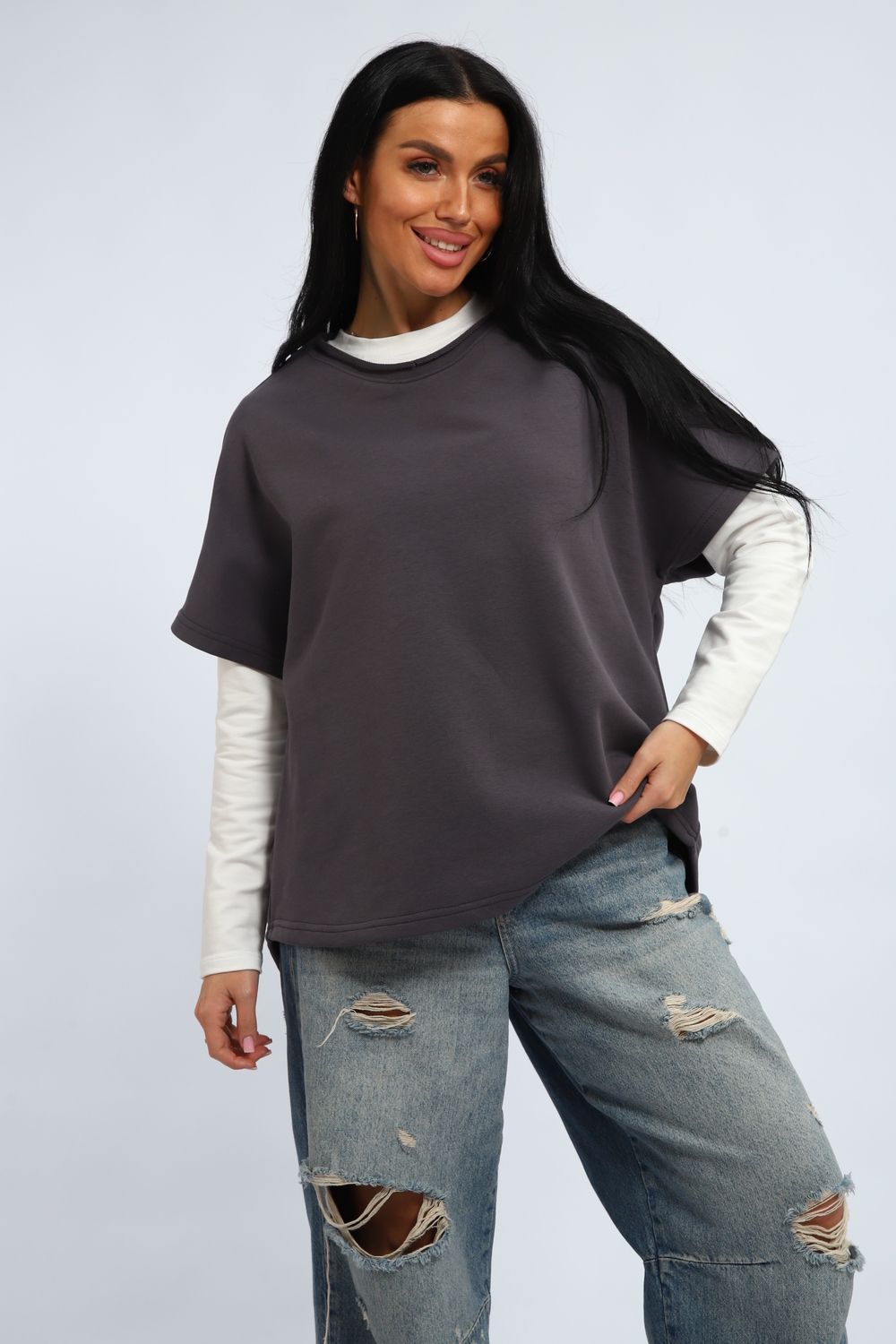 Жилет женский 348 - серый