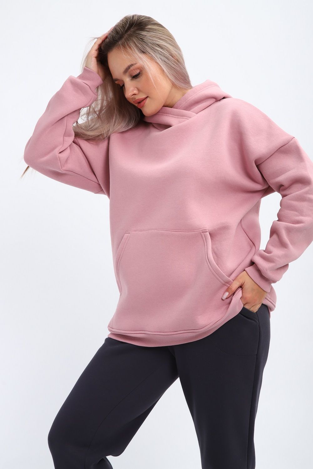 449 Худи с начесом - пудра
