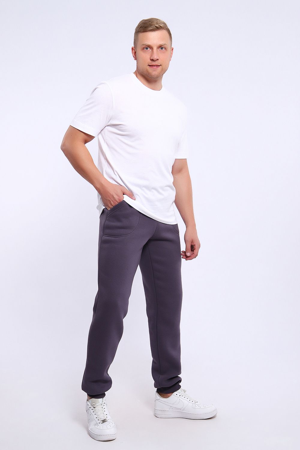 169 Брюки утепленные - серый