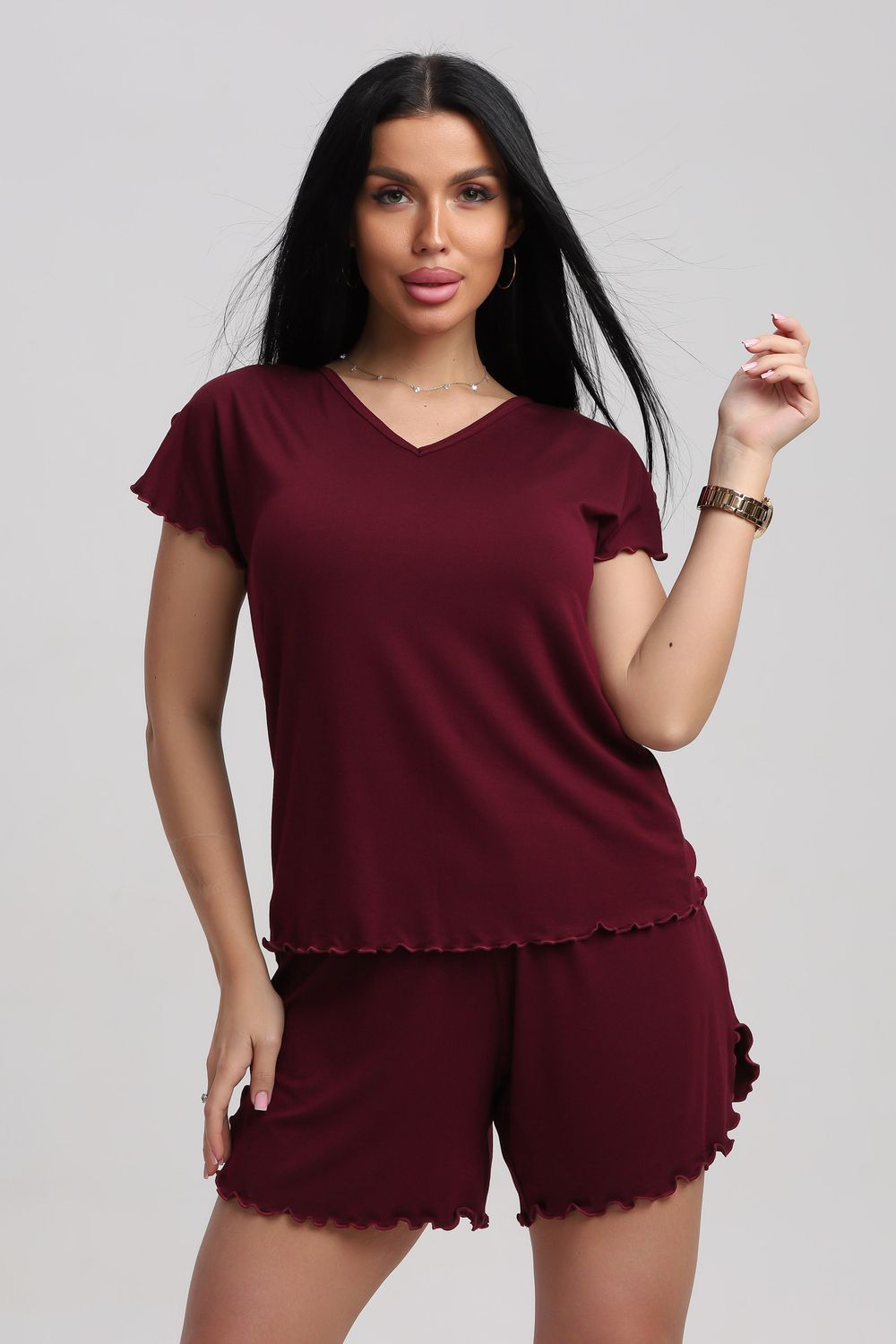 Пижама 375708 - бордовый