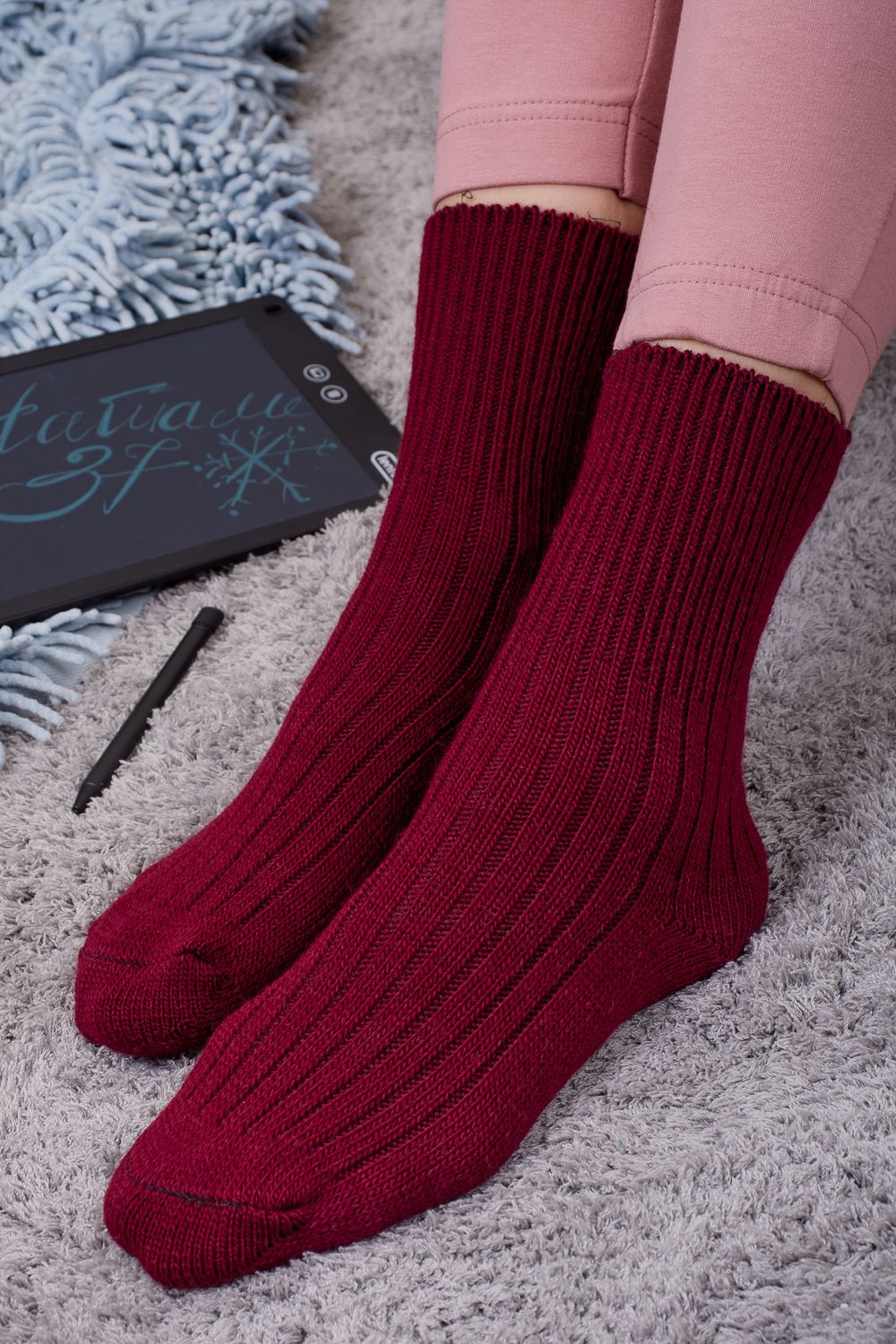 Носки 24922 женские - бордовый