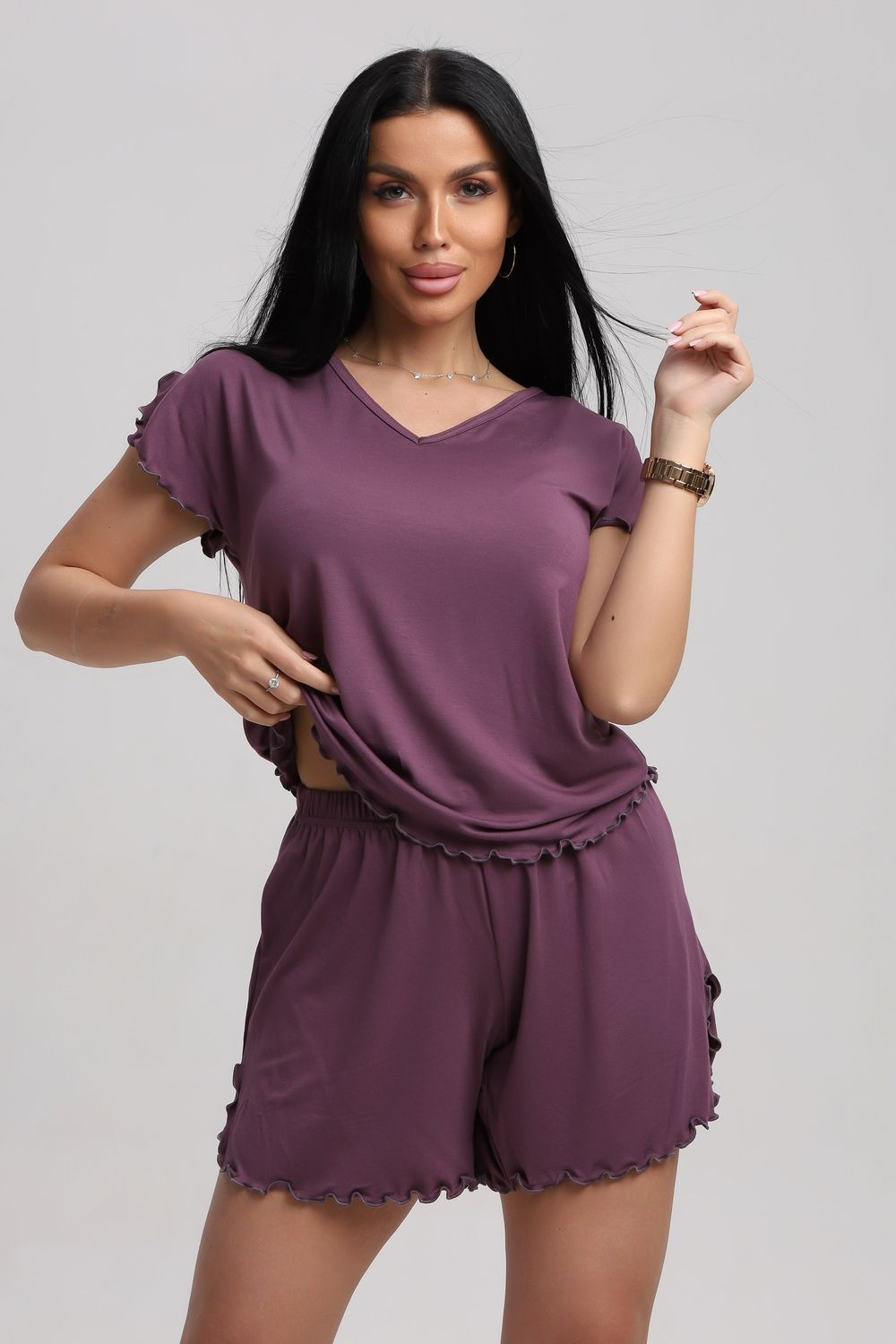 Пижама 375708 - сливовый