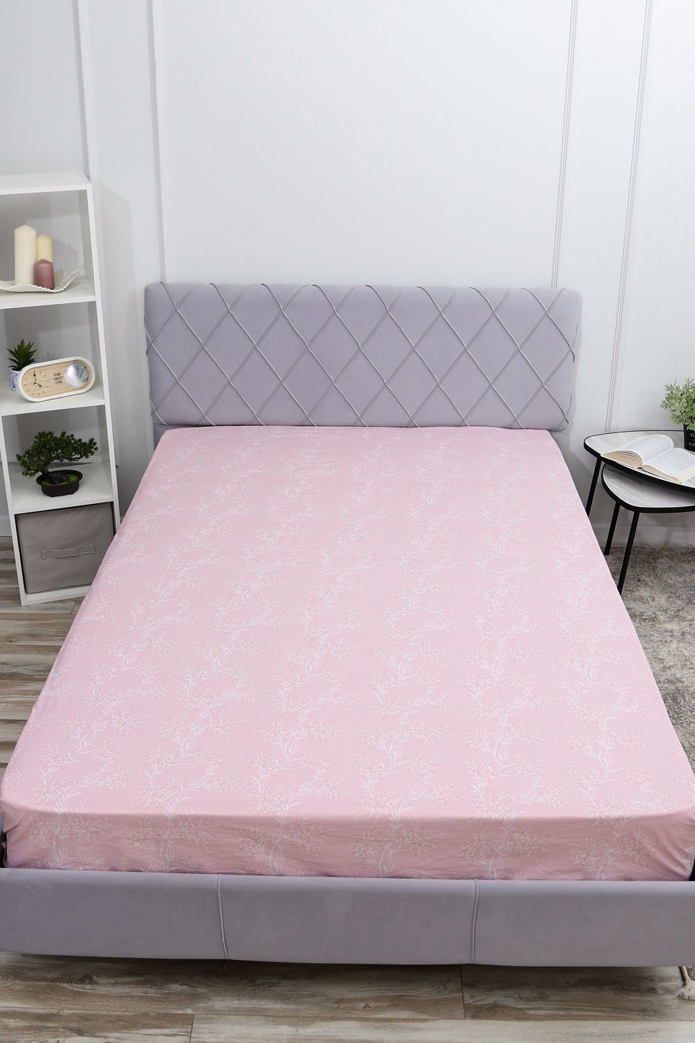 Простыня на резинке поплин Виола-компаньон - розовый