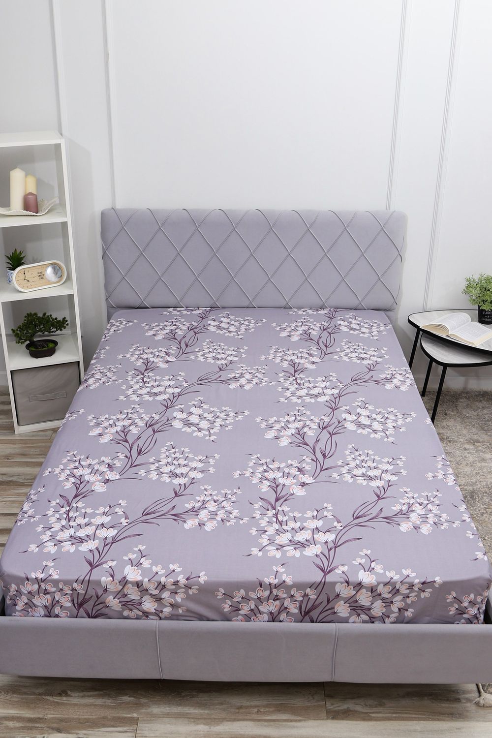 Простыня поплин Виола - серый