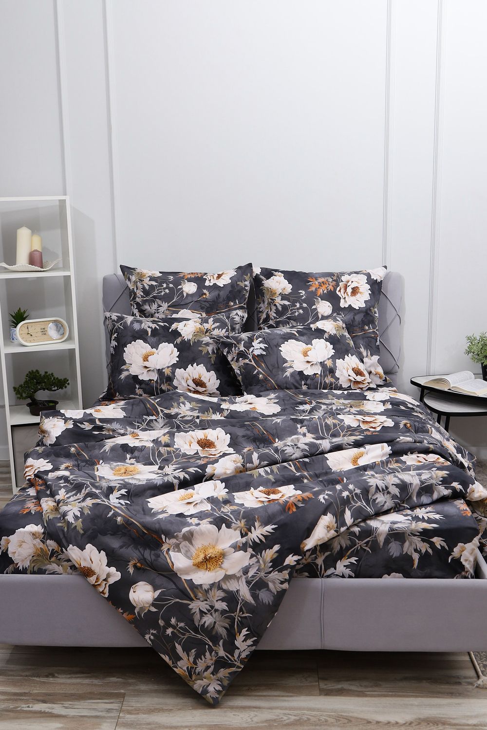 Пододеяльник поплин Темная ночь 2 - черный