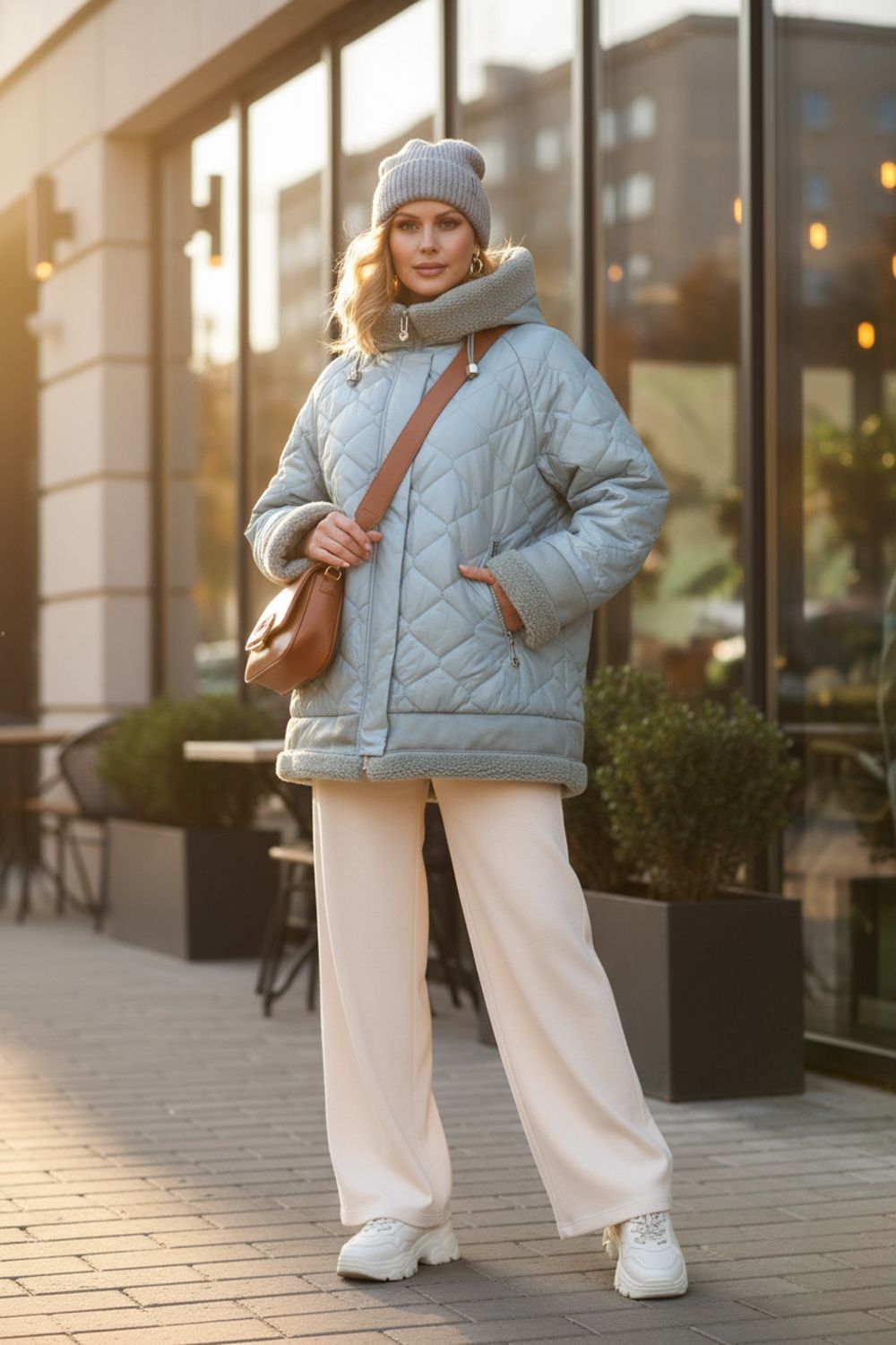 Куртка верблюжья шерсть, арт.310 - бирюзовый