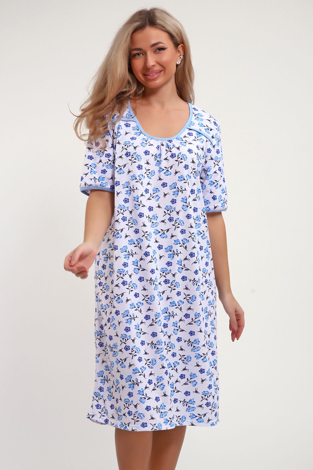 Сорочка 51199 - голубой