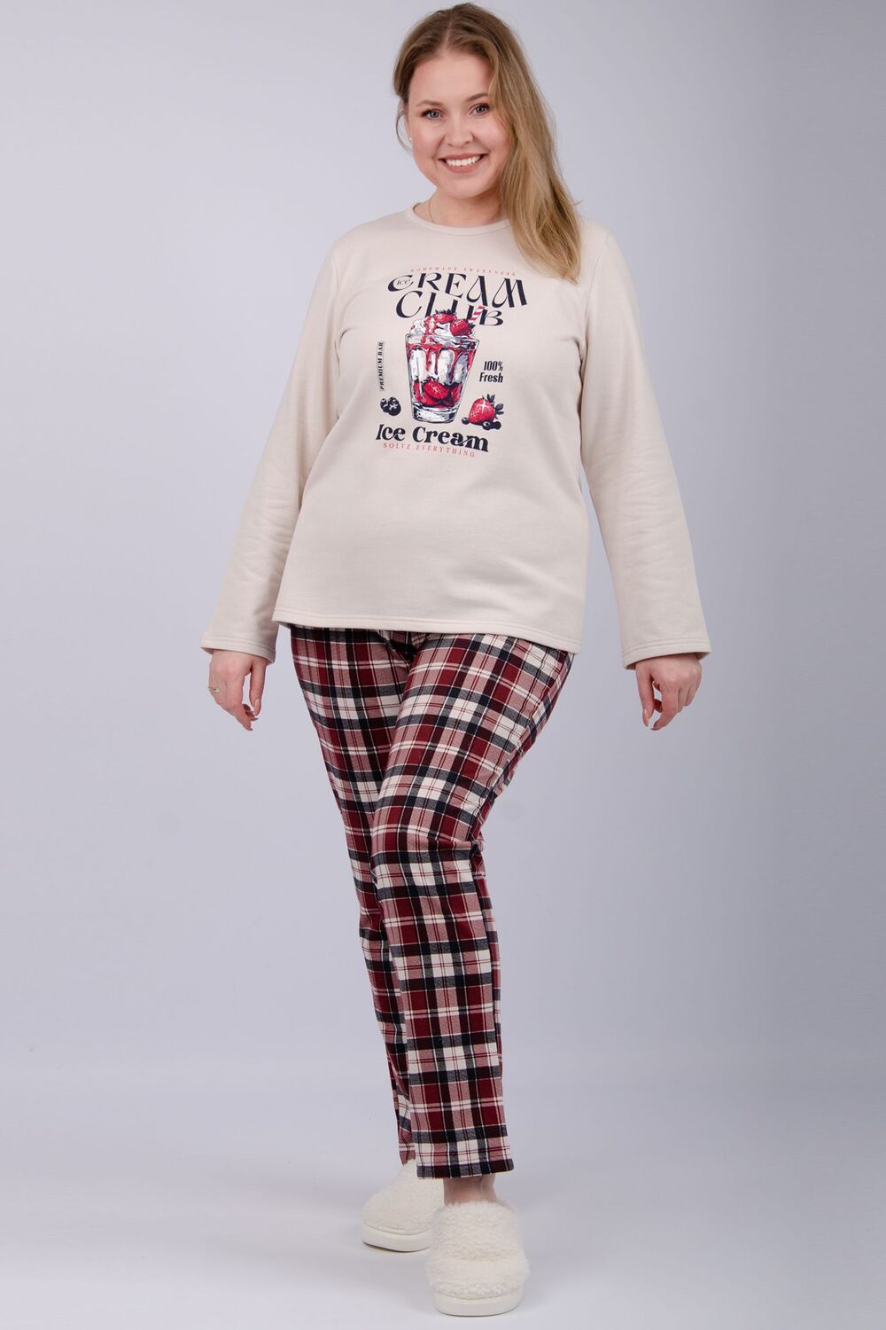 Пижама Десерт - бордовый