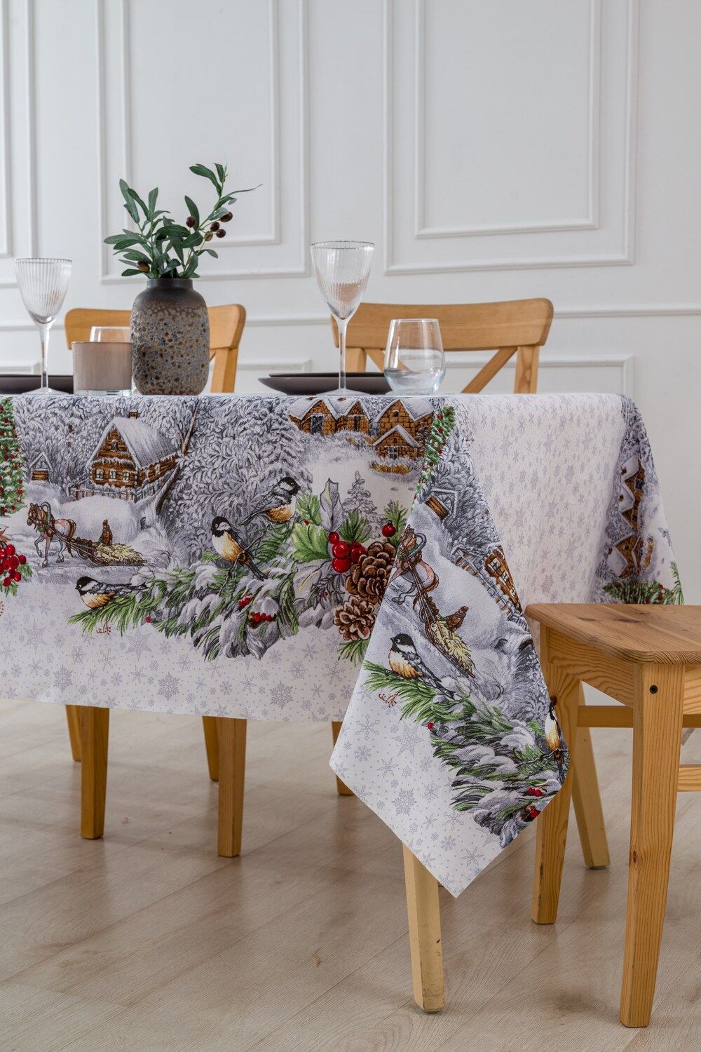 Скатерть Студеная пора - белый