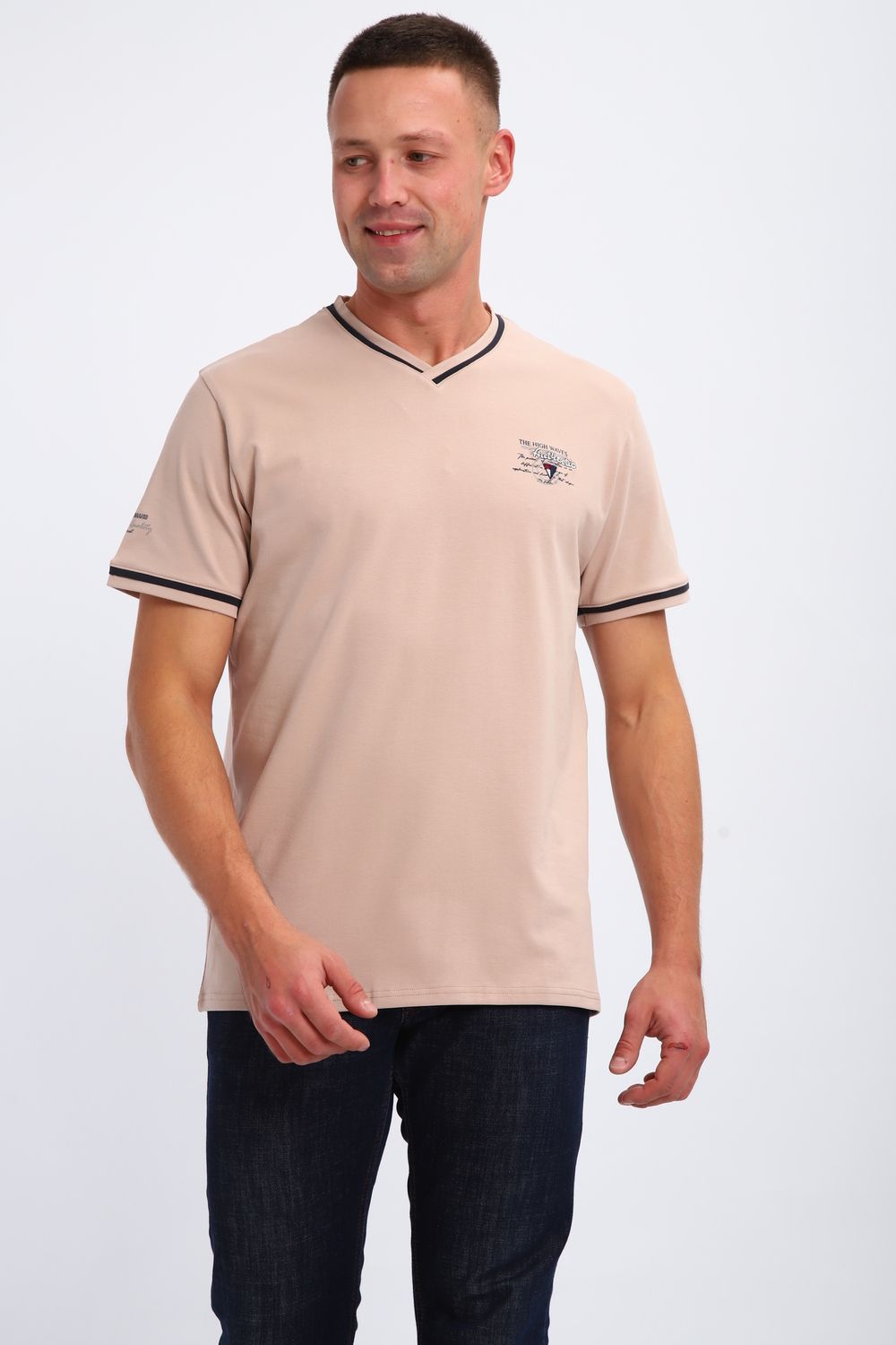 Футболка мужская 059 - бежевый