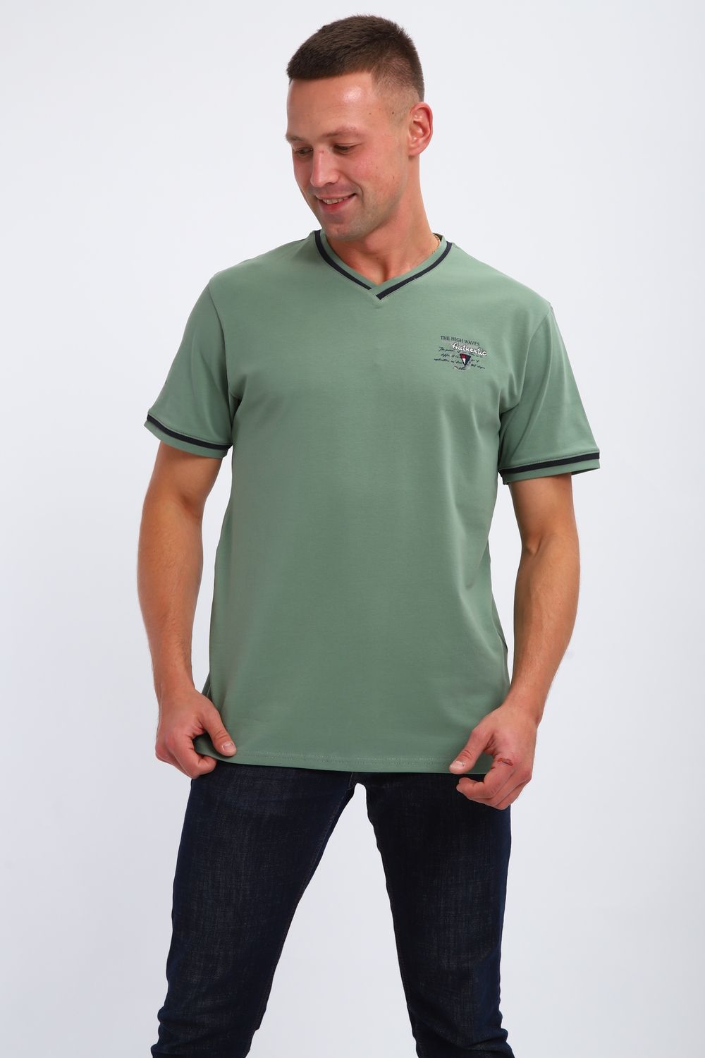 Футболка мужская 059 - оливковый