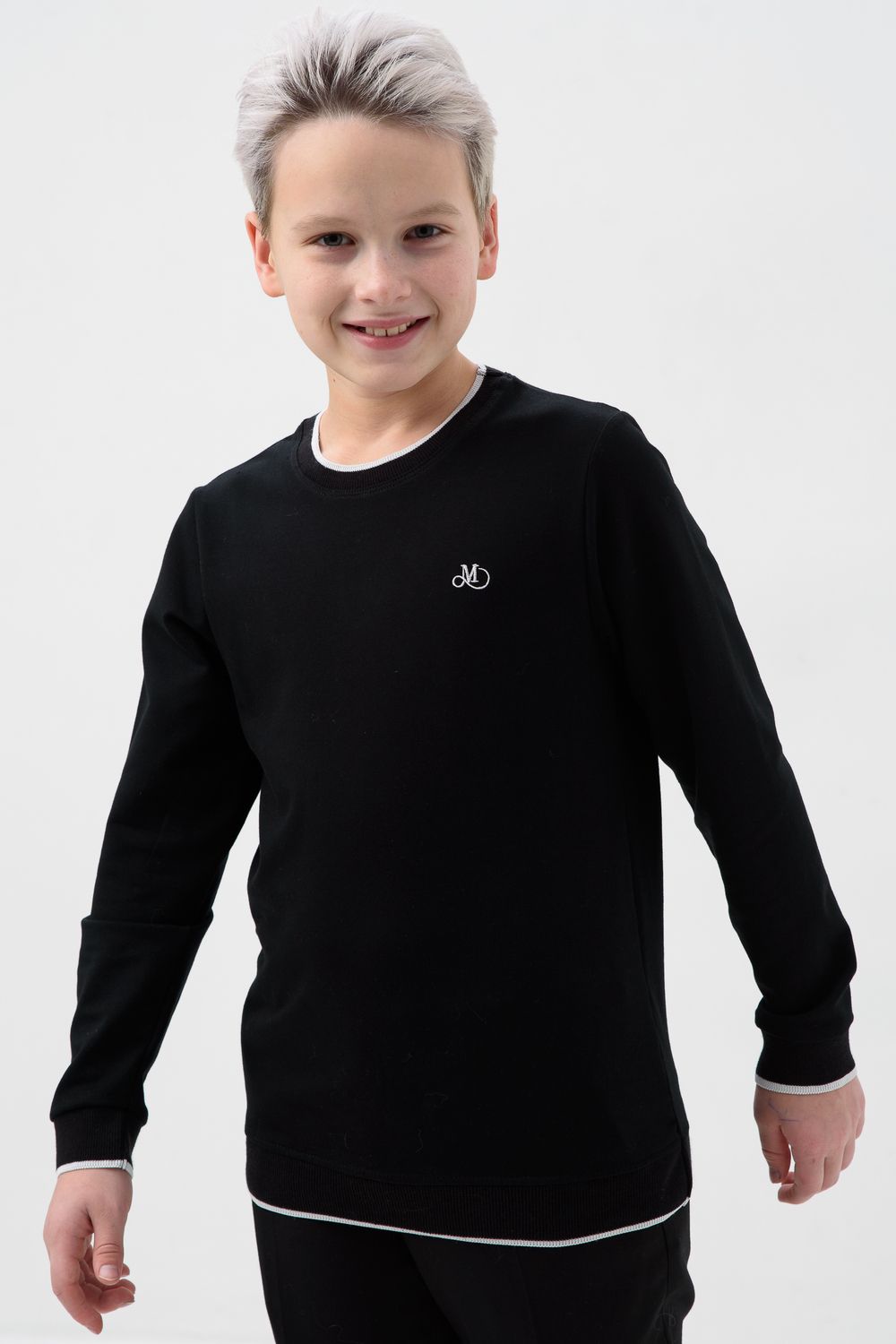 Толстовка Лицеист подростковая - черный-белый