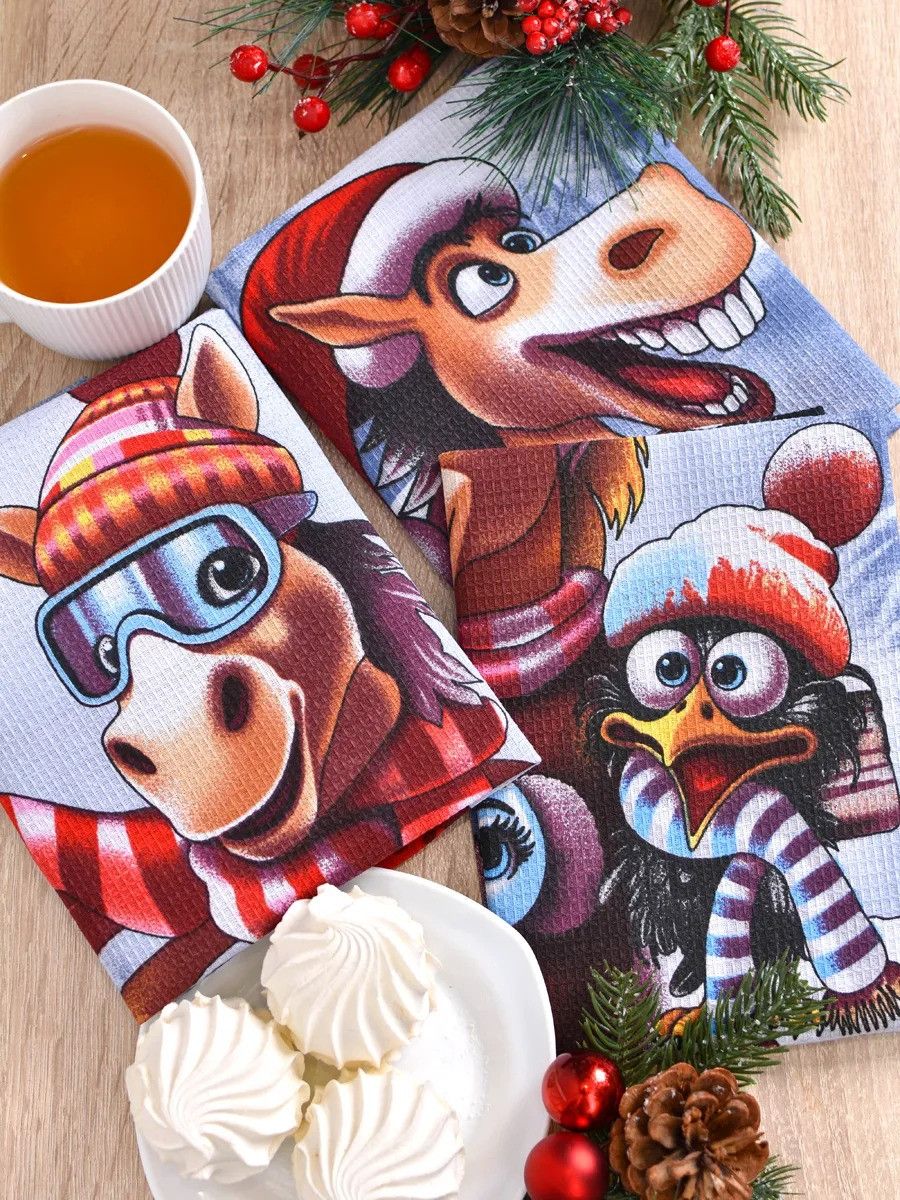 Полотенце вафельное Чудеса р.45*60