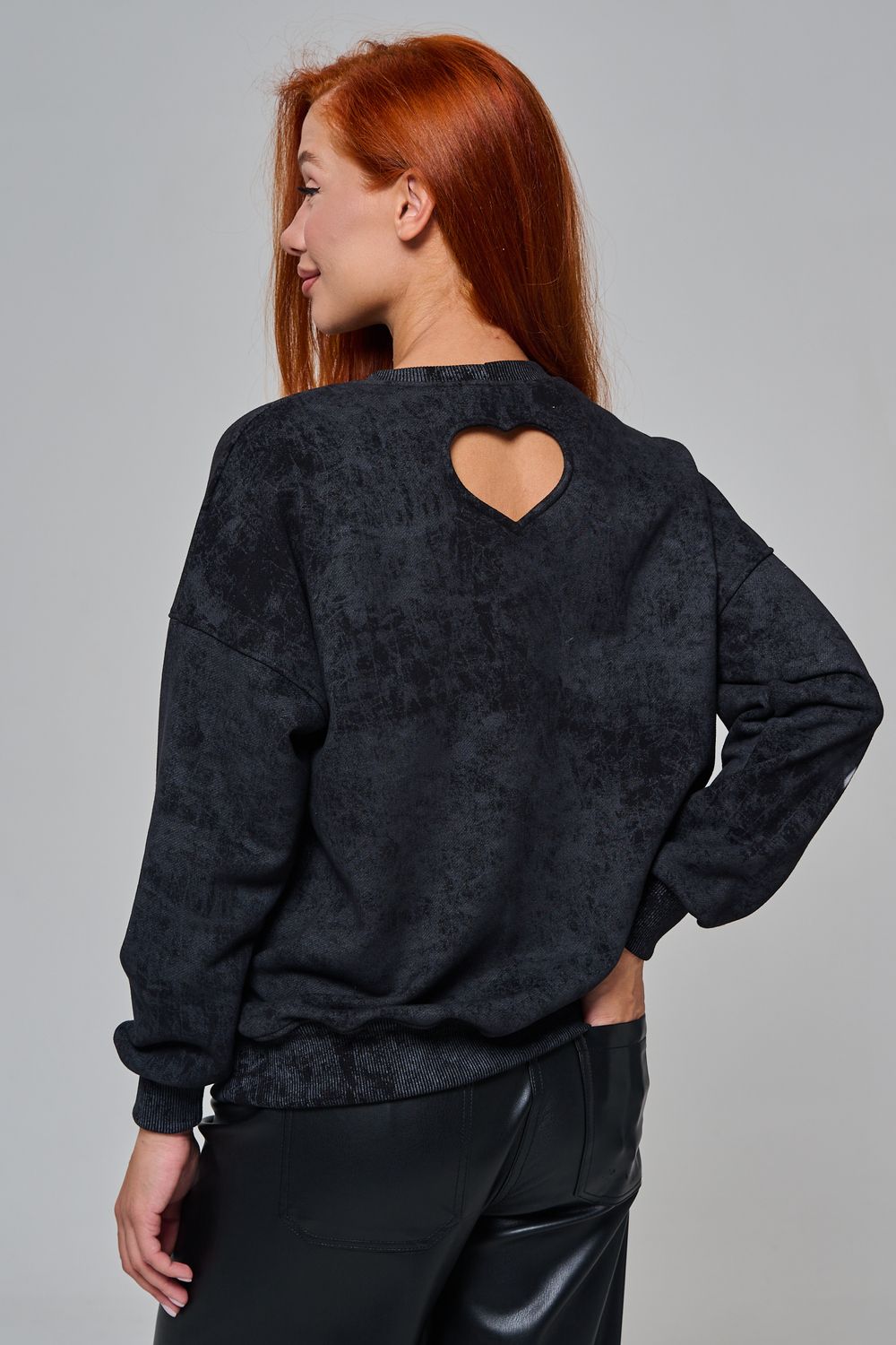 67189 толстовка женская - черный винтаж