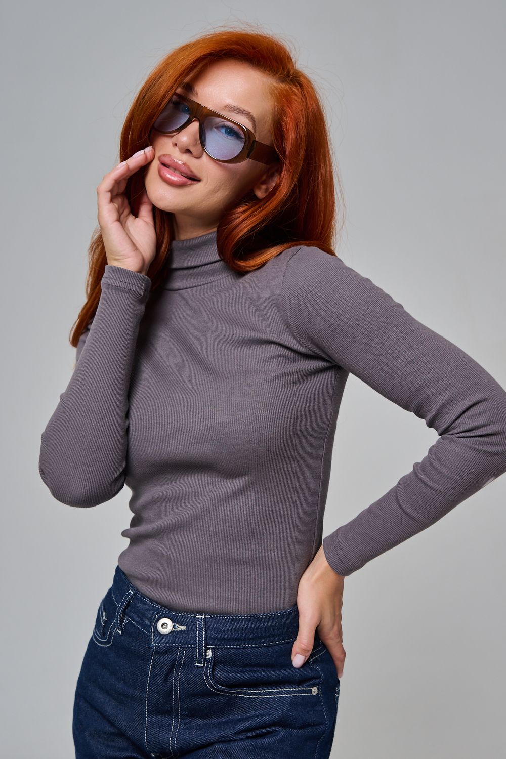 Водолазка женская 14439 - темно-серый