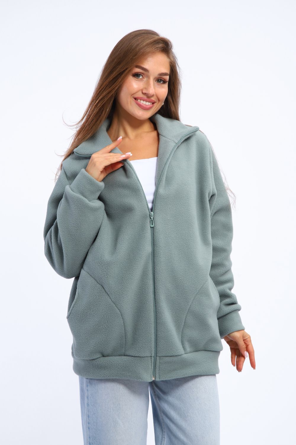 Толстовка флисовая 002 - полынь