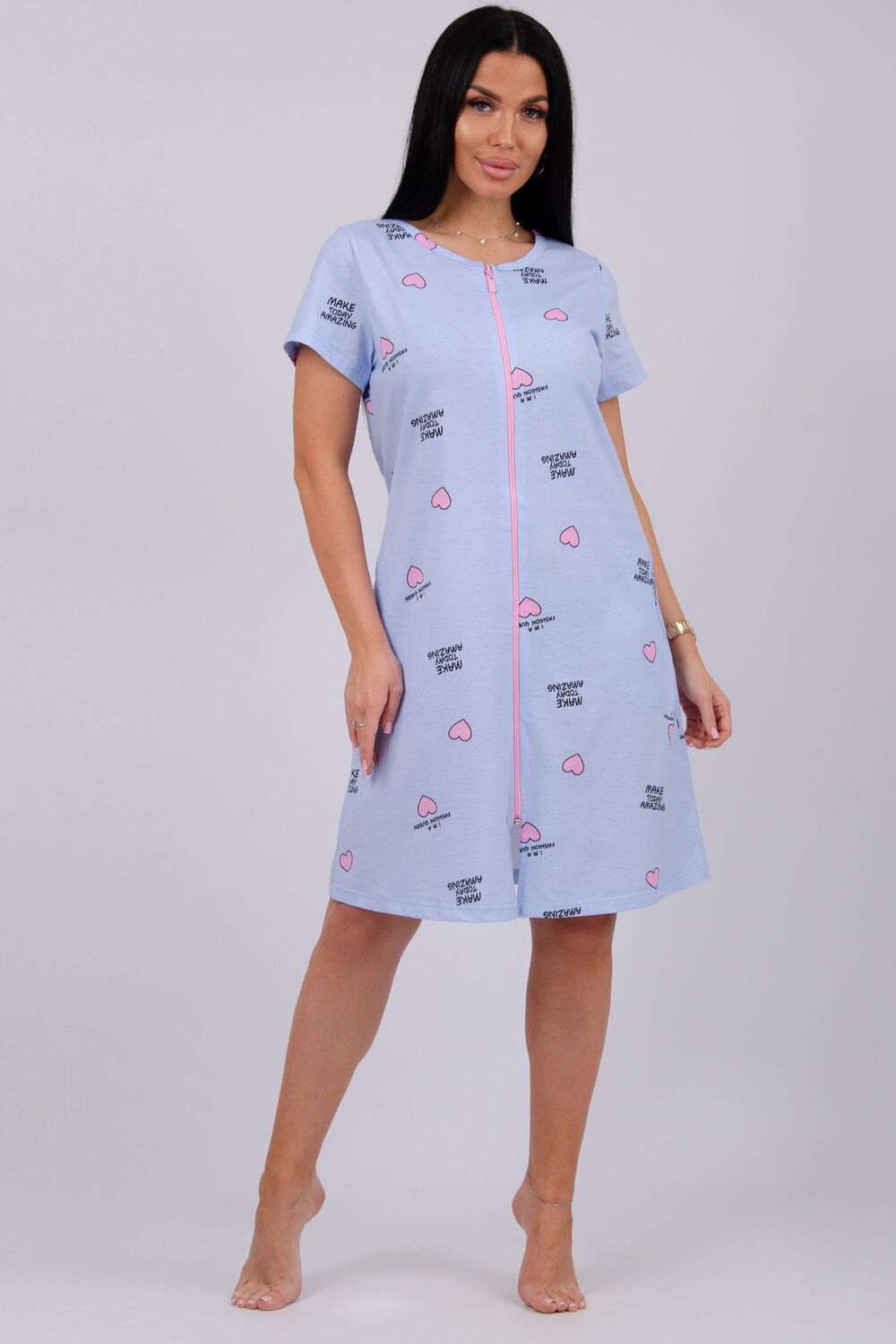 Халат Красотка - сердечки