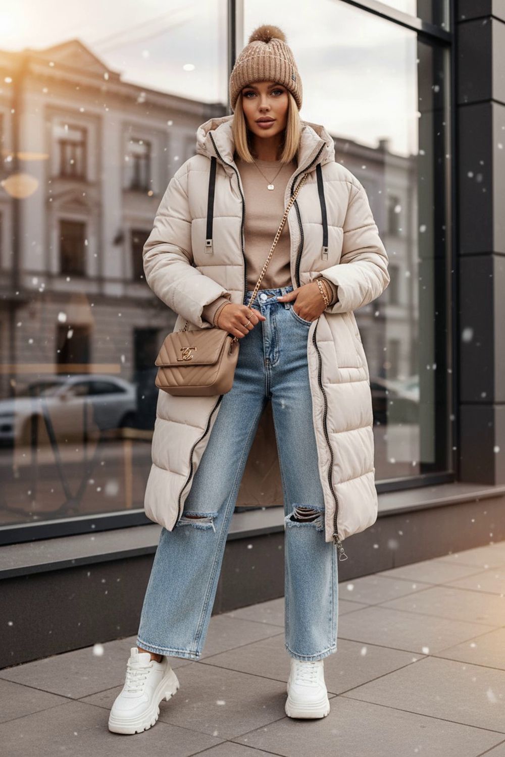 Куртка зимняя арт.2829 - бежевый