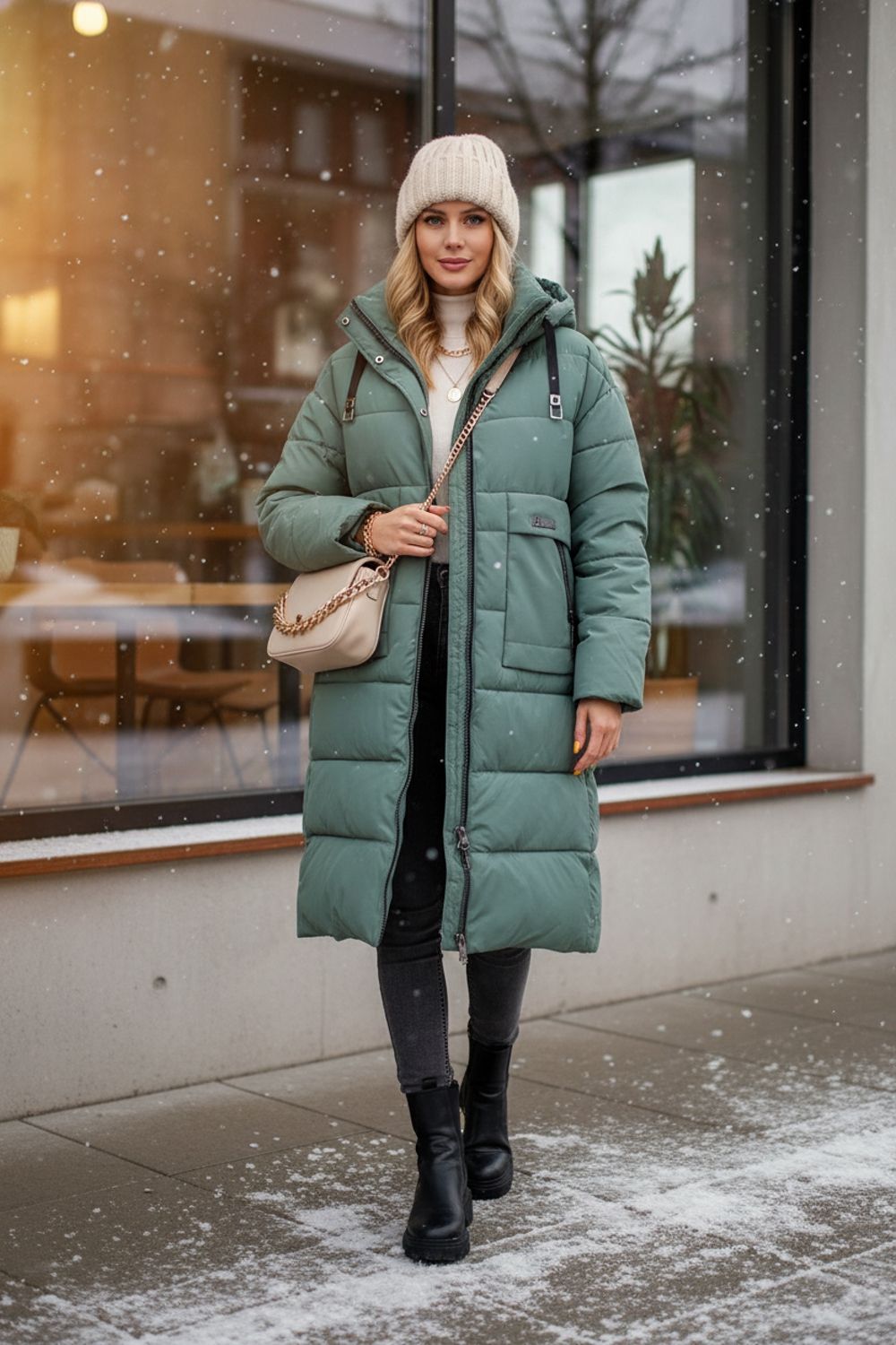 Куртка зимняя арт.2829 - бирюзовый