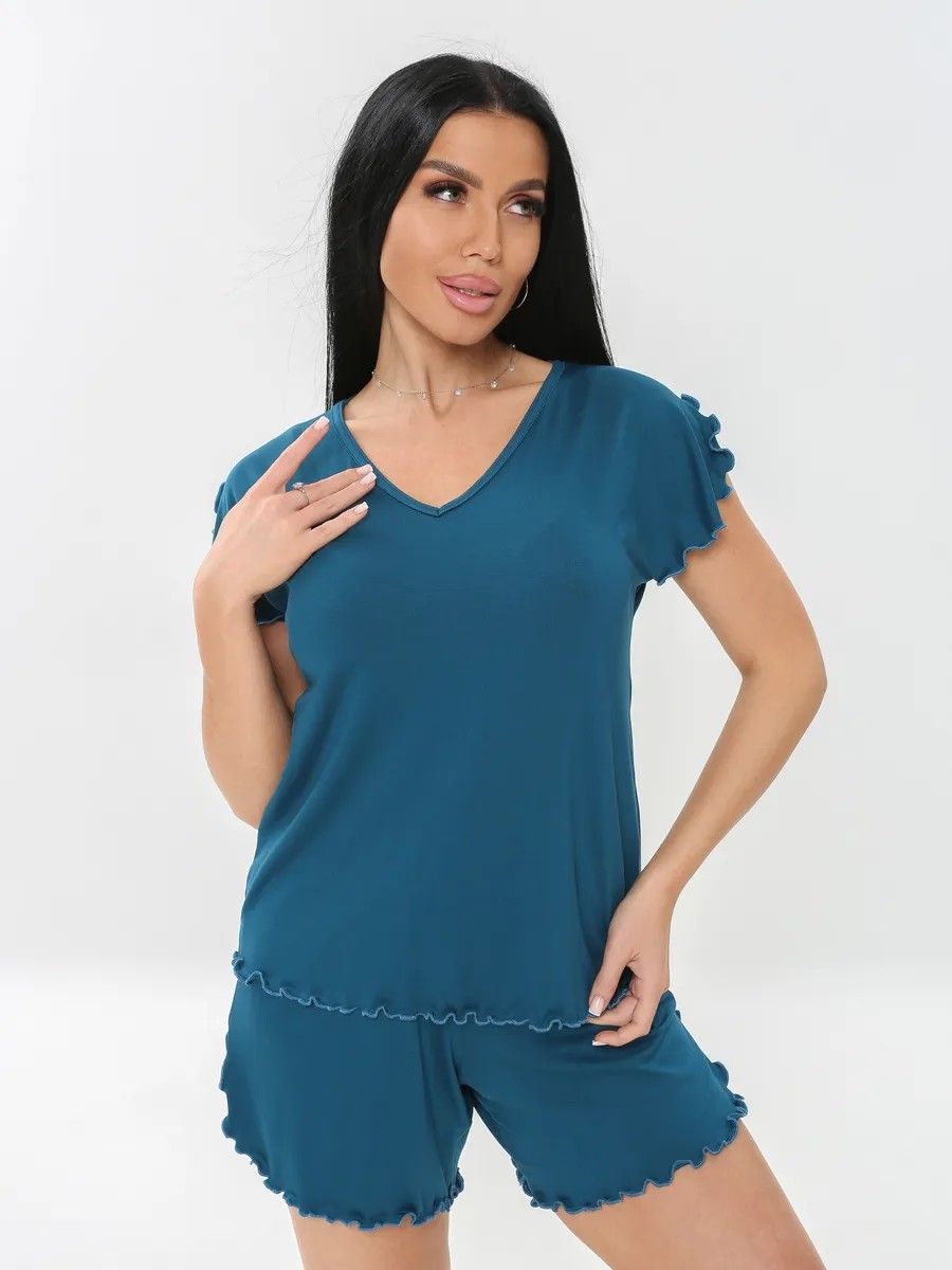 Пижама 375708 - изумрудный