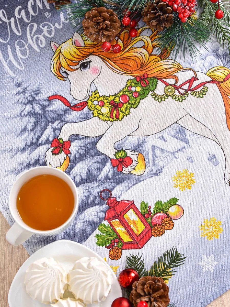 Полотенце вафельное Сивка-Бурка серая р.45*60