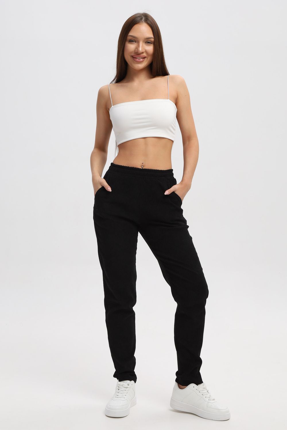 Брюки женские вельветовые 20688 - черный