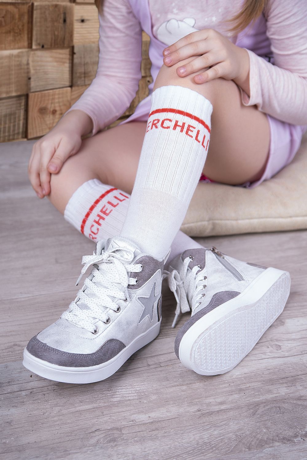 Гольфы детские Берчелли (набор 2 пары) - белый, желтый