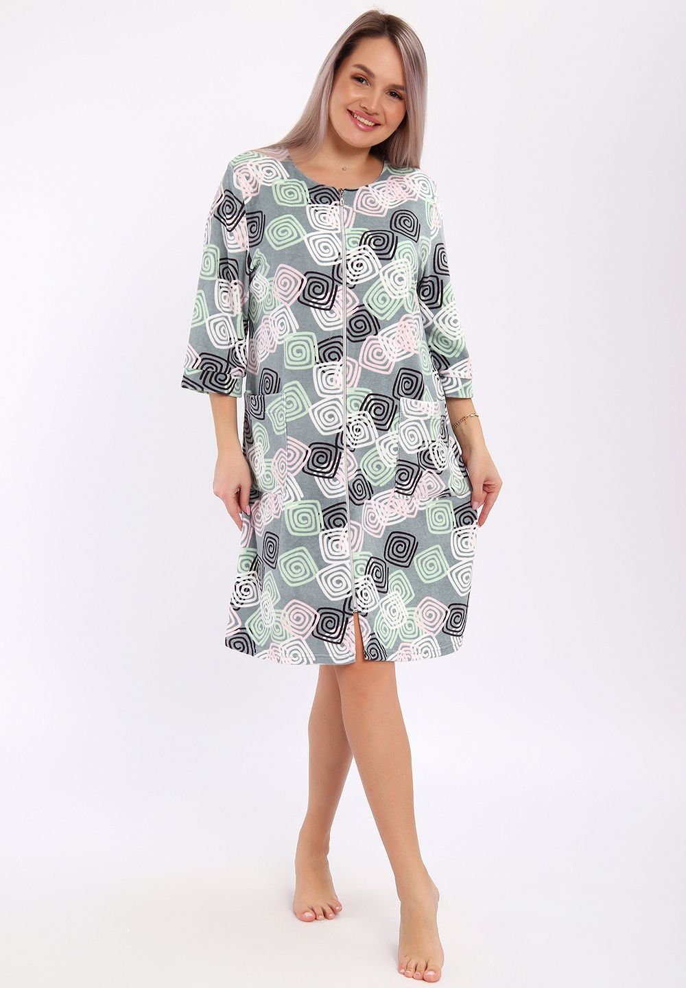 Халат махра 513 - фисташковый