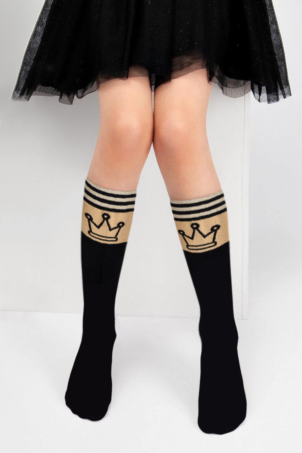 Гольфы детские Корона (набор 2 пары) - бежевый