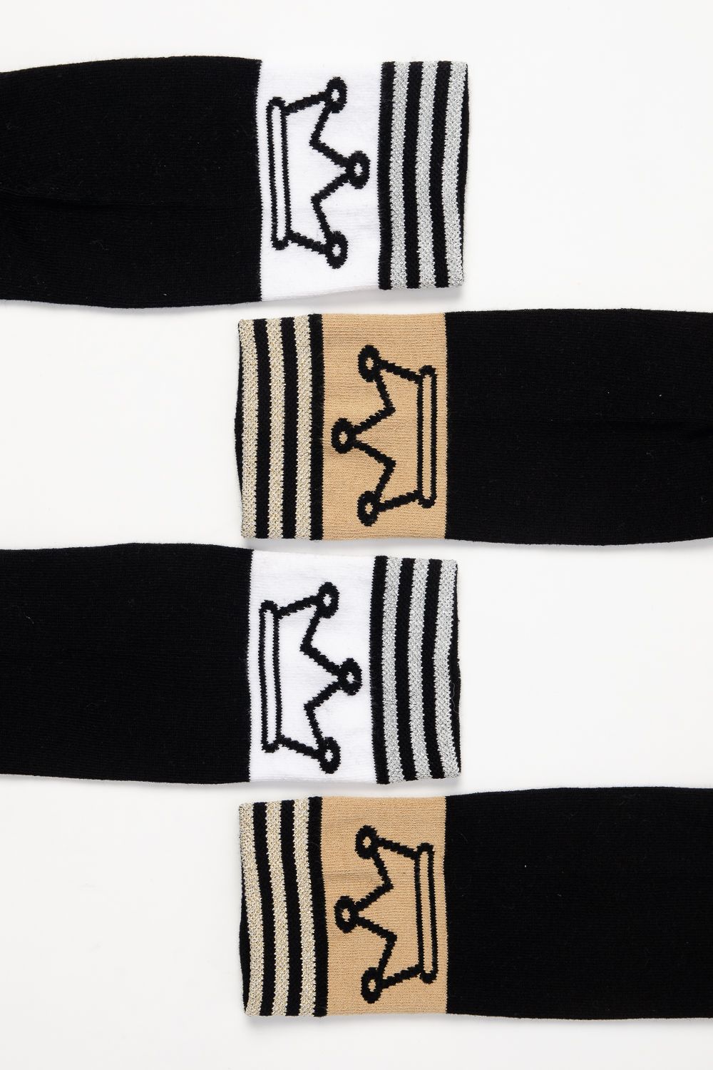 Гольфы детские Корона (набор 2 пары) - бежевый, белый