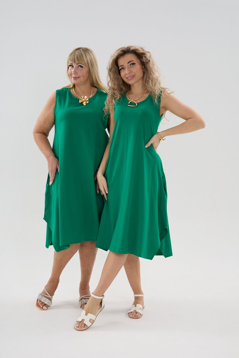 Сарафан С1 - зеленый