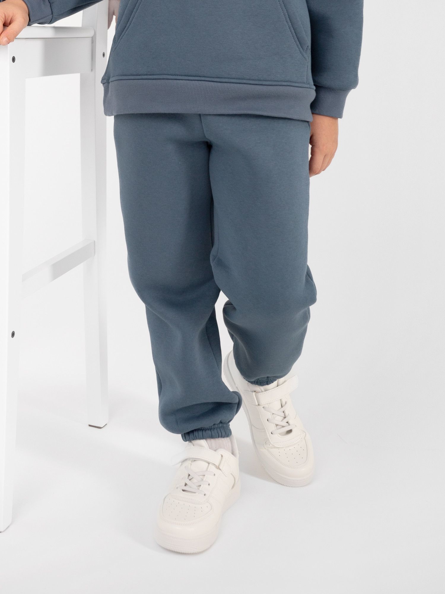 Брюки детские футер 3-х нитка начес "Бейби стайл" ИНДИГО С ДЕФЕКТОМ