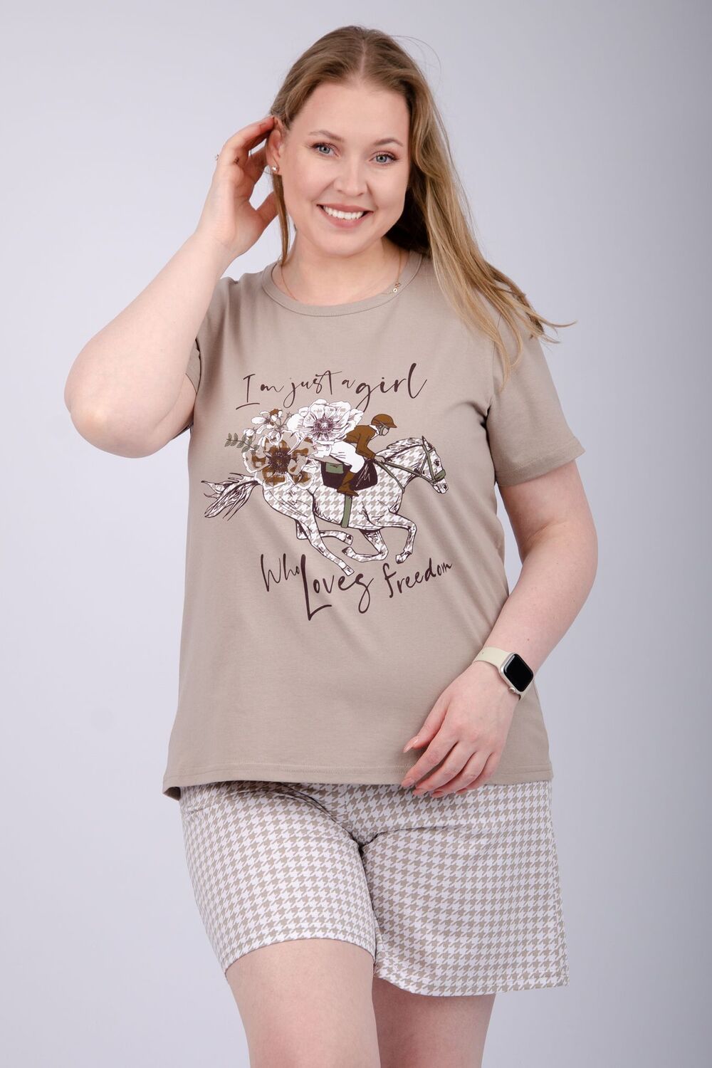 Пижама Вивианна - белый/беж