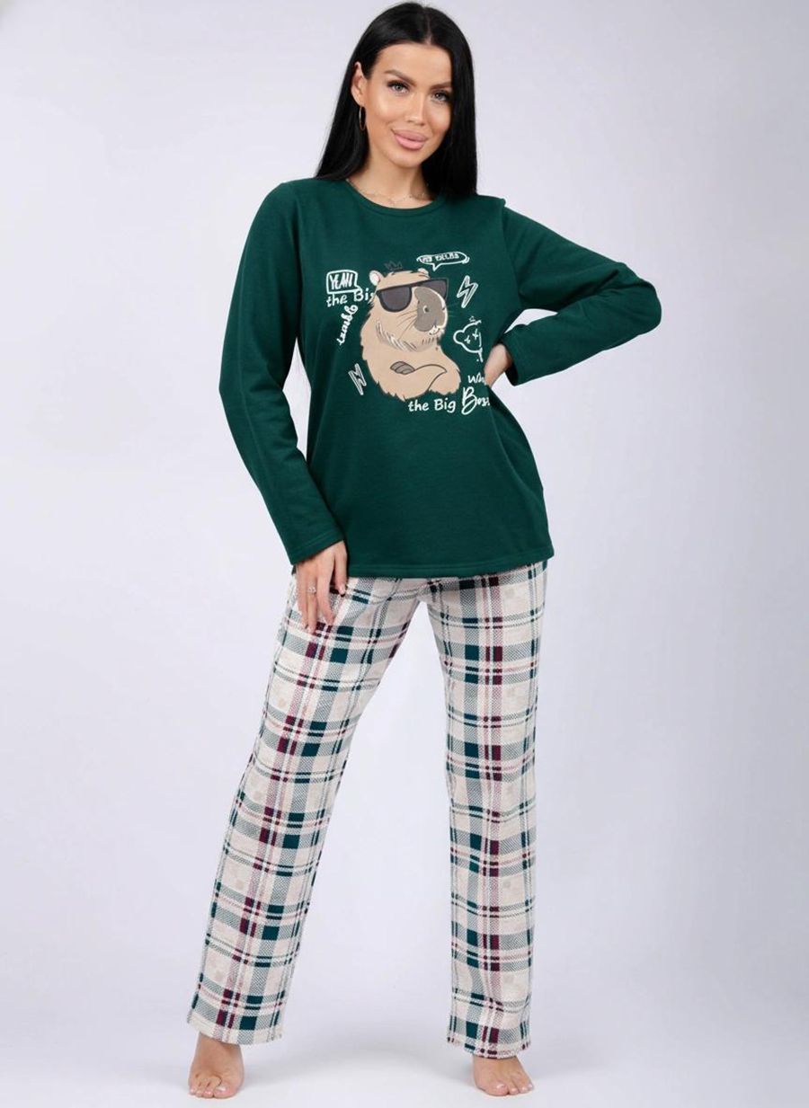 Пижама Капибара - зеленый