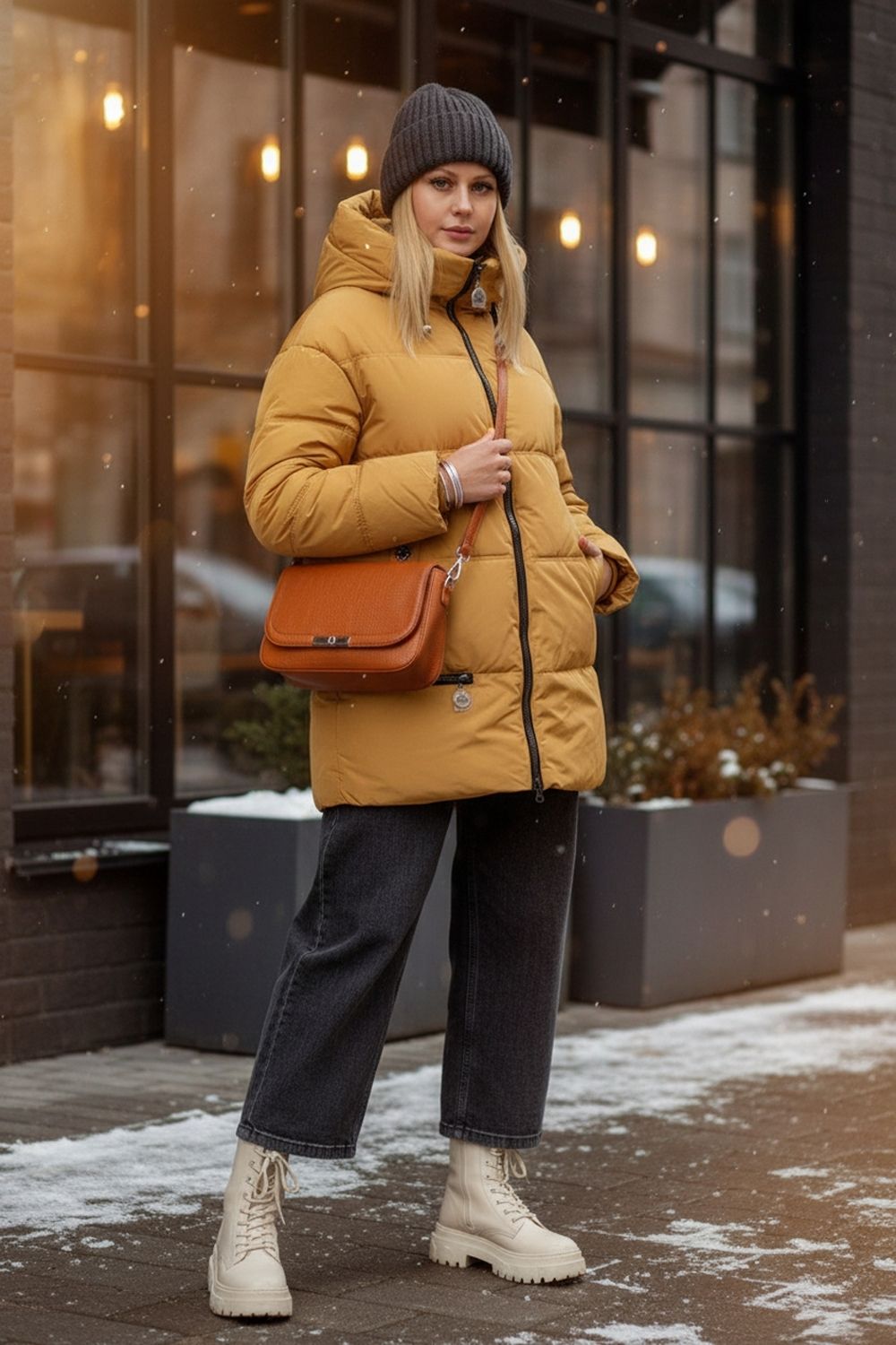 Куртка Евро-зима арт.2881 - горчичный