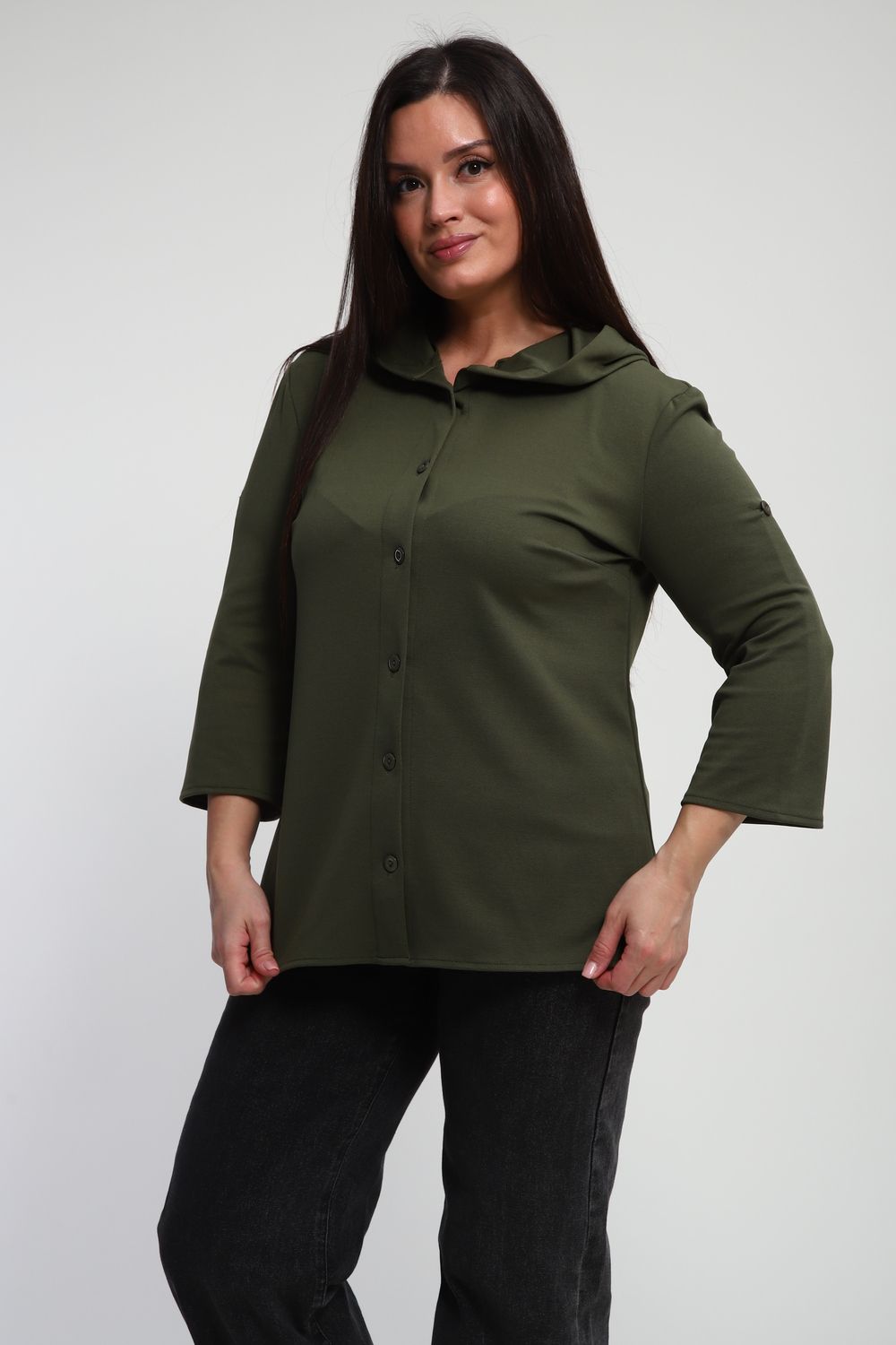Женская рубашка 31987 - хаки